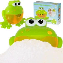 IKONKA Bad Speelgoed Bubble Froggie Muzikale Kikker Met Muziek En Zeepbellen - Baby Speelgoed - Schuimgenerator - Badspeelgoed
