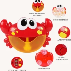 All-Goods Badspeelgoed -Muzikale Krab Met Muziekjes En Zeepbellen - Badspeeltjes - Baby Speelgoed Voor In Bad - 16 All-Goods Badspeelgoed -Muzikale Krab Met Muziekjes En Zeepbellen - Badspeeltjes - Baby Speelgoed Voor In Bad - -Aanbiedingen badspeelgoed Winkel 550x547 1