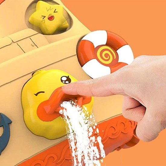 Happyshopper Badspeelgoed Boot - Badspeeltjes - Speelgoed - Jongens - Meisjes - Bubbel Boot - Kunststof - Beige 2 Happyshopper Badspeelgoed Boot - Badspeeltjes - Speelgoed - Jongens - Meisjes - Bubbel Boot - Kunststof - Beige - Afbeelding 2