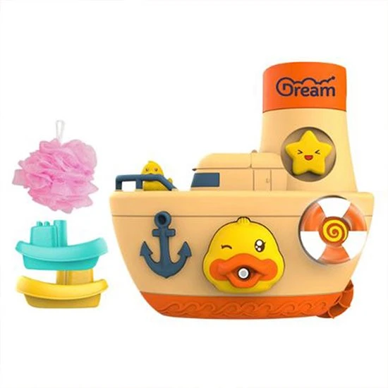 Happyshopper Badspeelgoed Boot - Badspeeltjes - Speelgoed - Jongens - Meisjes - Bubbel Boot - Kunststof - Beige 3 Happyshopper Badspeelgoed Boot - Badspeeltjes - Speelgoed - Jongens - Meisjes - Bubbel Boot - Kunststof - Beige - Afbeelding 3