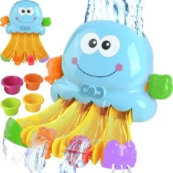Merkloos Badspeelgoed - Badspeeltjes - Speelgoed Bad - Baby Cadeau - Peuter Cadeau - Baby, Peuter, Kleuter - 0, 1, 2, 3, 4, 5 Jaar - Octopus Met Waterglijbaan , Schepnetje Met Knijpdiertjes , Opwindbare Schildpad - Waterspeelgoed - Bewegend Speelgoed -Aanbiedingen badspeelgoed Winkel 550x550 514