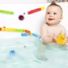 AJB Badspeelgoed Baby | Waterval Glijbaan Spelletjes | Waterglijbaan Kinderbad Speelgoed | Montageset Met 44 Stuks | Bad Spoor Voor Peuters | Jouets De Bain Bébé | Jouets De Baignoire | Bad Speelgoed | Water Knikkerbaan | Kinder Waterspeelgoed | Vetalo
