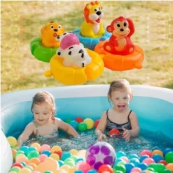 Ariko Badspeelgoed, Losse Dieren In Reddingsboei - Badeendje - Leeuw - Koe - Aap - Hond -Aanbiedingen badspeelgoed Winkel 550x550 582