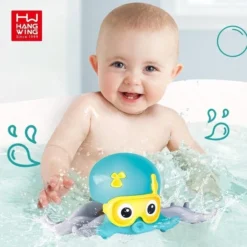 BathToys Octopus Baden Speelgoed - Drijvende Clockwork Toy - Baby Cartoon Badkamer Toy Met Touw