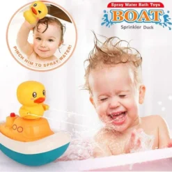 Simann Products Badspeelgoed - Baby En Peuter Speelgoed - Watersproei Roterende Boot Met 3 Eenden - Baby En Peuter - Jongens En Meisjes -Aanbiedingen badspeelgoed Winkel 550x550 706