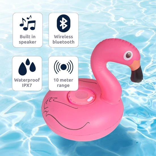 BluMill Opblaasbare Speaker - Flamingo 6 BluMill Opblaasbare Speaker - Flamingo - Afbeelding 6