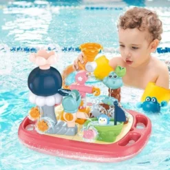 Happyshopper Badspeelgoed Waterpark Met Schip En Waterrad - Badspeeltjes - Badspeelgoed Peute -Aanbiedingen badspeelgoed Winkel 550x550 97
