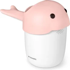 Navaris Haarspoelbeker Voor Baby's - Shampoo Spoelbeker Voor In Bad - Beschermt Ogen En Gezicht - Ook Geschikt Als Badspeelgoed - Oranje