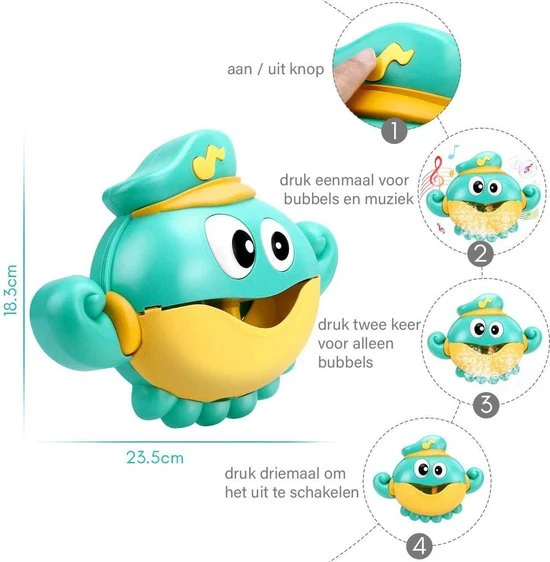 Bolgoods Badspeelgoed - Baby Speelgoed Vanaf 1 Jaar - Bellenblaas Met Muziek - Kinder Cadeautjes 7 Bolgoods Badspeelgoed - Baby Speelgoed Vanaf 1 Jaar - Bellenblaas Met Muziek - Kinder Cadeautjes - Afbeelding 7