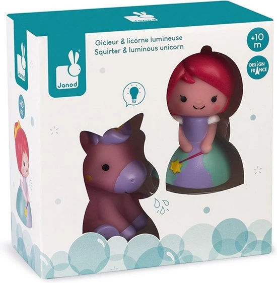 Janod Badspeelgoed - Spuitfiguur Prinses En Lichtgevende Eenhoorn 9 Janod Badspeelgoed - Spuitfiguur Prinses En Lichtgevende Eenhoorn - Afbeelding 9
