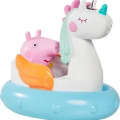 Tomy Badspeelgoed Peppa Pig Eenhoorn 12 Cm Wit/blauw 3-delig
