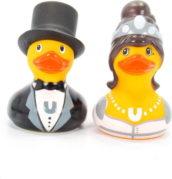 BUDDUCK.COM DELUXE MINI BRIDE & GROOM DUCK SET 1 BUDDUCK.COM DELUXE MINI BRIDE & GROOM DUCK SET