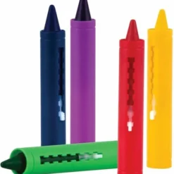 Nûby Nuby - Badspeelgoed - 5 Badkrijtjes - Blauw, Groen, Geel, Rood & Paars - 3j+