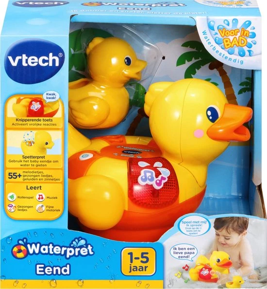 VTech Blub Blub Bad Waterpret Eend - Interactief Babyspeelgoed - 1 Tot 5 Jaar 2 VTech Blub Blub Bad Waterpret Eend - Interactief Babyspeelgoed - 1 Tot 5 Jaar - Afbeelding 2