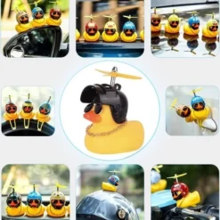 Merkloos Auto Eendje Decoratie - Bad Eend - Auto En Fiets Decoratie - Met Kleefstrip, 8 Helm , Propellor, Zonnebril En Gouden Ketting -Aanbiedingen badspeelgoed Winkel 550x595 1