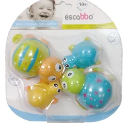 Escabbo - Kussende Schildpadden - Vader En Moeder Met 2 Kinderen - Badspeelgoed Voor Kinderen