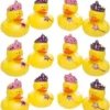 Merkloos 12x Badeendjes Prinsessen Badspeelgoed 5 Cm - Speelgoed - Badspeeltjes - Badeendjes