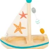 Small Foot Company Small Foot Zeilbootje Zeester Junior 17 X 8,5 Cm Hout/textiel