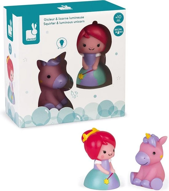 Janod Badspeelgoed - Spuitfiguur Prinses En Lichtgevende Eenhoorn 6 Janod Badspeelgoed - Spuitfiguur Prinses En Lichtgevende Eenhoorn - Afbeelding 6