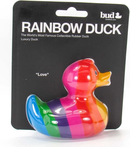 Luxury RAINBOW GAY Duck Van Bud Duck: Mooiste Design Badeend Ter Wereld 10CM 2 Luxury RAINBOW GAY Duck Van Bud Duck: Mooiste Design Badeend Ter Wereld 10CM - Afbeelding 2