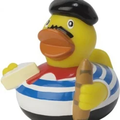 Trendo Badeendje Thema Frankrijk 8 Cm - Bad Speeltjes Eendjes En Franse Feestartikelen