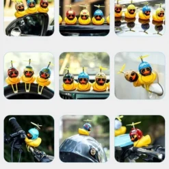 Merkloos Auto Eendje Decoratie - Bad Eend - Auto En Fiets Decoratie - Met Kleefstrip, 8 Helm , Propellor, Zonnebril En Gouden Ketting -Aanbiedingen badspeelgoed Winkel 550x633 1