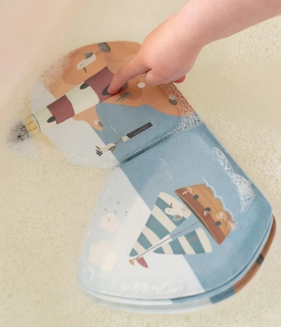 Rubo Toys Little Dutch Badboekje Sailors Bay - Badboekje - Vrolijke Tekeningen - Drijft - Makkelijk Droog 5 Rubo Toys Little Dutch Badboekje Sailors Bay - Badboekje - Vrolijke Tekeningen - Drijft - Makkelijk Droog - Afbeelding 5