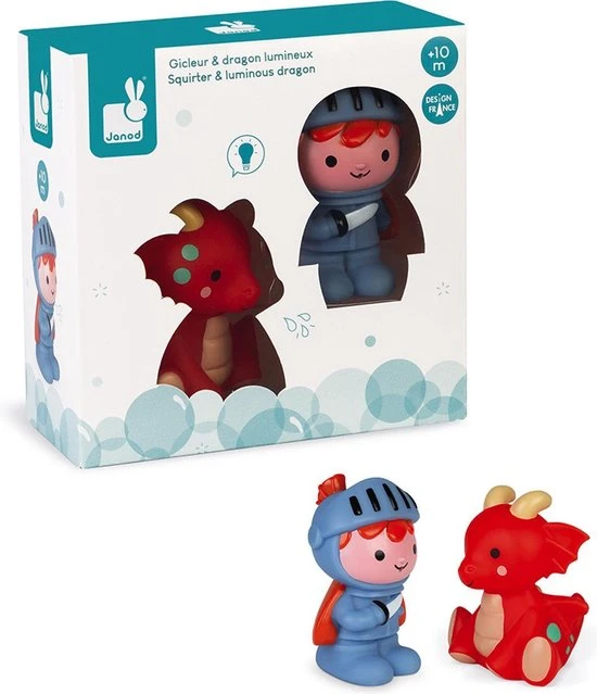 Janod Badspeelgoed - Spuitfiguur Ridder En Lichtgevende Draak 6 Janod Badspeelgoed - Spuitfiguur Ridder En Lichtgevende Draak - Afbeelding 6