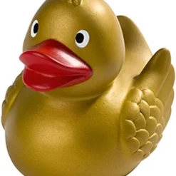 Schmoozies Badeendjes In Het Goud Van 8 Cm - Gouden Speelgoed Drijvende Eendjes