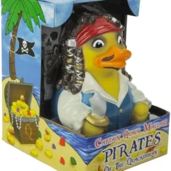 CelebriDucks Captain Quack Mallard, Pirate Of The Quackibbean Jack Sparrow 11cm Bekendste Badeendjes Merk Uit De USA