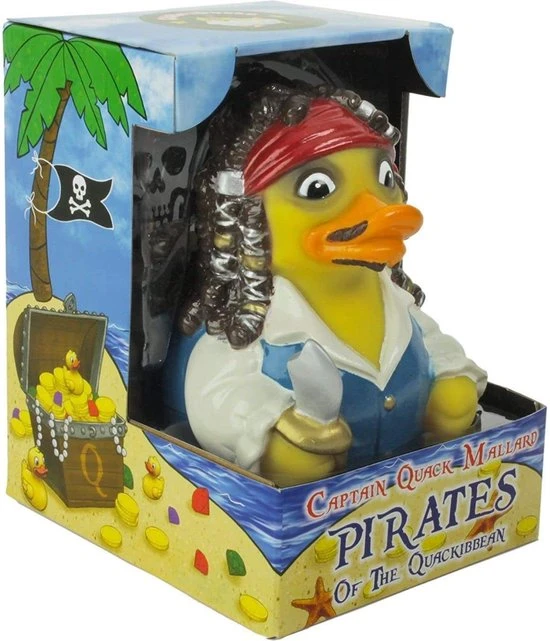 CelebriDucks Captain Quack Mallard, Pirate Of The Quackibbean Jack Sparrow 11cm Bekendste Badeendjes Merk Uit De USA 1 CelebriDucks Captain Quack Mallard, Pirate Of The Quackibbean Jack Sparrow 11cm Bekendste Badeendjes Merk Uit De USA