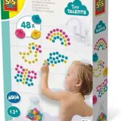 SES Tiny Talents - Badspeelgoed - Zuignap Dot Art - 47 Gekleurde Zuignappen
