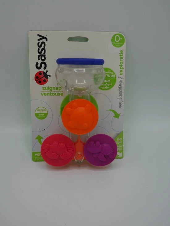 Sassy Waterwiel Met Zuignap Bad Speeltje 17 Cm Groot 1 Sassy Waterwiel Met Zuignap Bad Speeltje 17 Cm Groot