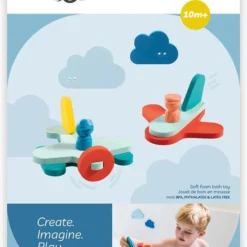 Quut-Puzzle Friends-Up In The Air-Vliegtuig-Gratis Drie Badbruisballentjes-stimuleert-fijne Motoriek-kindercadeau-kerst-sinterklaas-verjaardag-badspeelgoed-badpuzzel-wolken -Aanbiedingen badspeelgoed Winkel 550x748 1