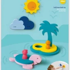 Quutopia Foam Badspeelgoed Badpuzzel Treasure Island Met Schildpad - Cadeau Baby Jongen Meisje 1 Jaar | 2 Jaar | 3 Jaar | 4 Jaar -Aanbiedingen badspeelgoed Winkel 550x753