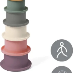 Babyono - Stapelbekers -Educatief Siliconen Badspeelgoed – CUP INTO CUP -Aanbiedingen badspeelgoed Winkel 550x777 1