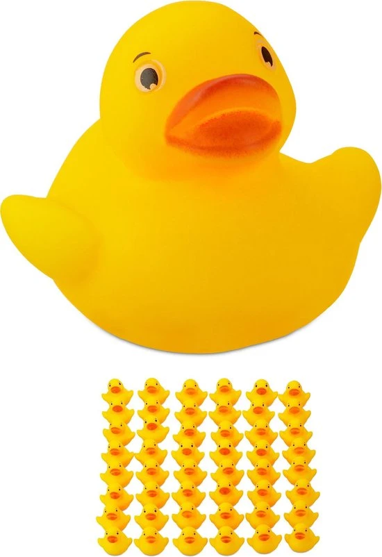 Relaxdays Badeendjes Geel - 48 Stuks - Badspeelgoed Badeend - Speelgoed Voor Bad - 3.5 Cm 1 Relaxdays Badeendjes Geel - 48 Stuks - Badspeelgoed Badeend - Speelgoed Voor Bad - 3.5 Cm