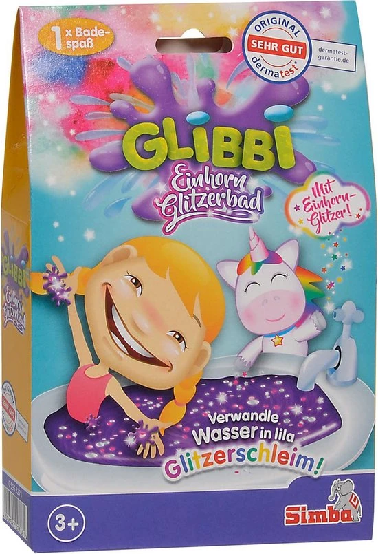 Simba Glibbi - Unicorn Glitter - Paars - Badspeelgoed - Slijm Voor In Bad - Vanaf 3 Jaar - Dermatologisch Getest 1 Simba Glibbi - Unicorn Glitter - Paars - Badspeelgoed - Slijm Voor In Bad - Vanaf 3 Jaar - Dermatologisch Getest