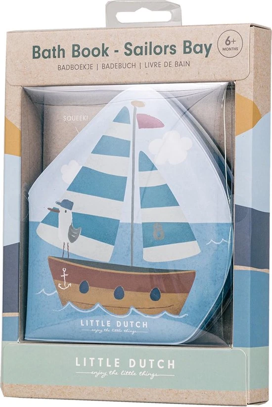 Rubo Toys Little Dutch Badboekje Sailors Bay - Badboekje - Vrolijke Tekeningen - Drijft - Makkelijk Droog 7 Rubo Toys Little Dutch Badboekje Sailors Bay - Badboekje - Vrolijke Tekeningen - Drijft - Makkelijk Droog - Afbeelding 7